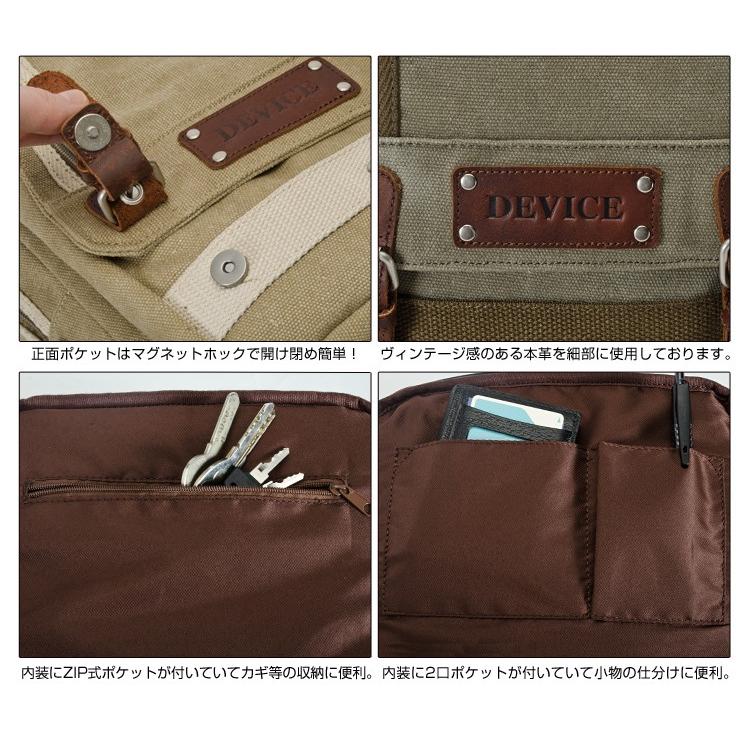 DEVICE ボディバッグ ショルダーバッグ 大きめ ブランド 帆布 大
