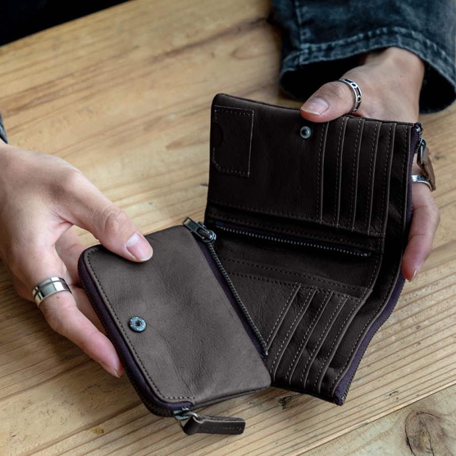 MINIMALWARDROBEメンズ　財布　本革 MINIMALWARDROBEメンズ 財布 本革 ブライドルレザー ショートジップ