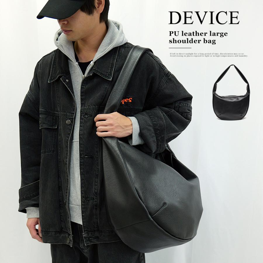 DEVICE ショルダーバッグ フェイクレザー バケットバッグ 大人