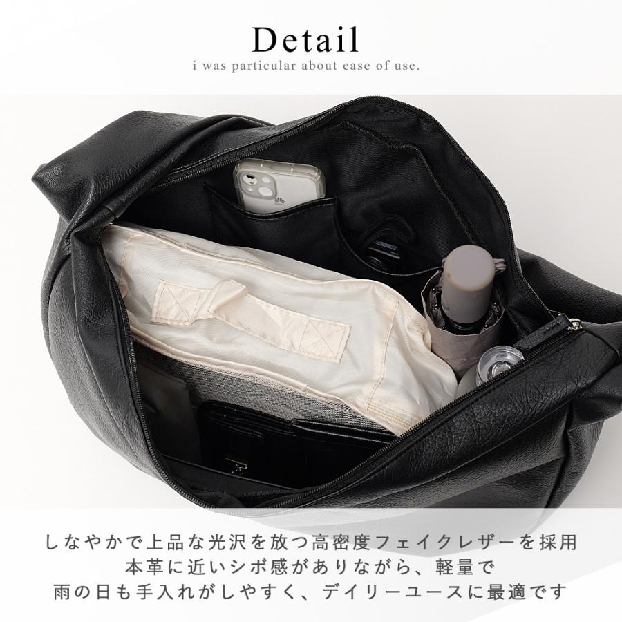 DEVICE ショルダーバッグ フェイクレザー バケットバッグ 大人
