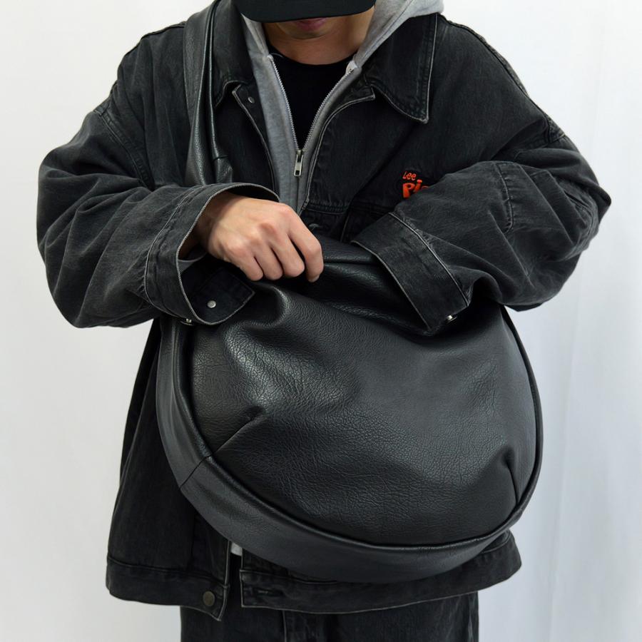 DEVICE ショルダーバッグ フェイクレザー バケットバッグ 大人