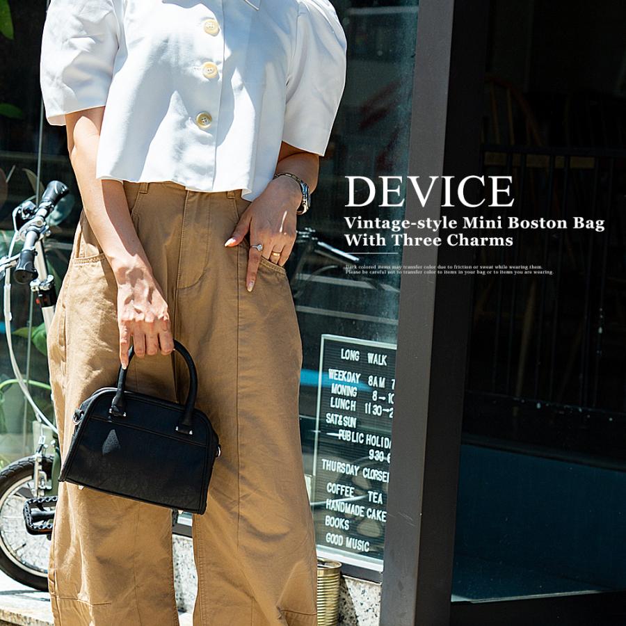 DEVICE ミニボストン ショルダーバッグ ハンドバッグ 2way フェイク