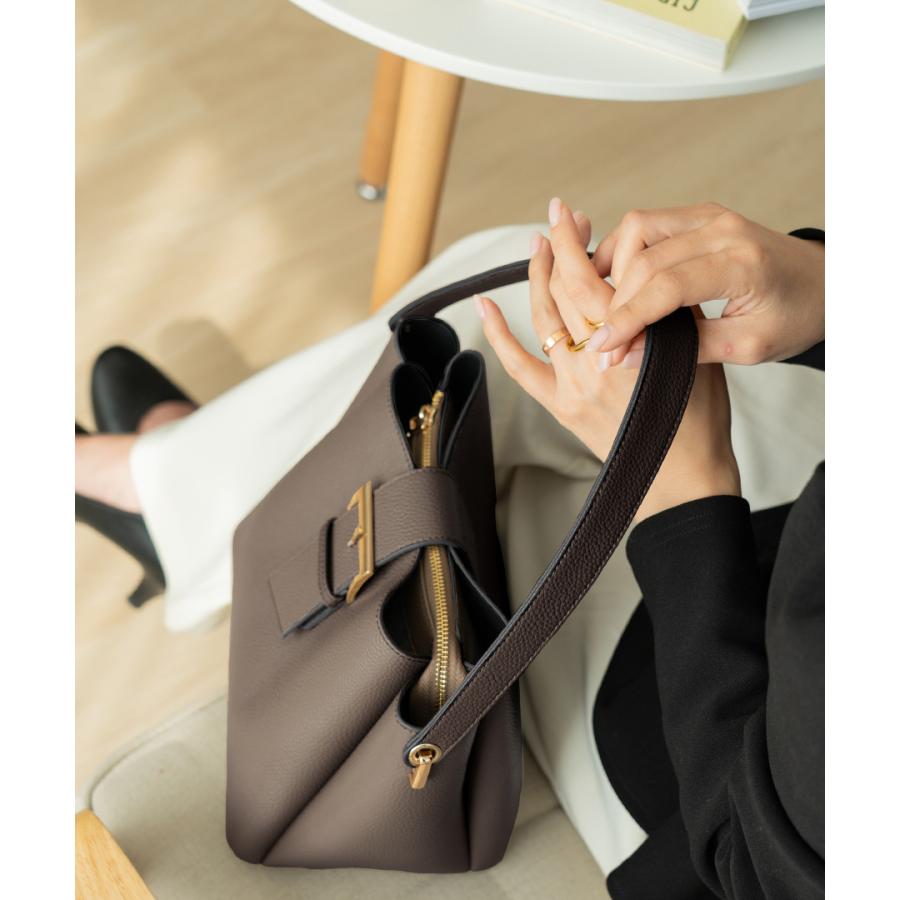 希少 DOLCE & GABBANA☆レザー ショルダーバッグ グレージュ セール】 シープレザー ギャザーミニバッグ （ショルダーバッグ