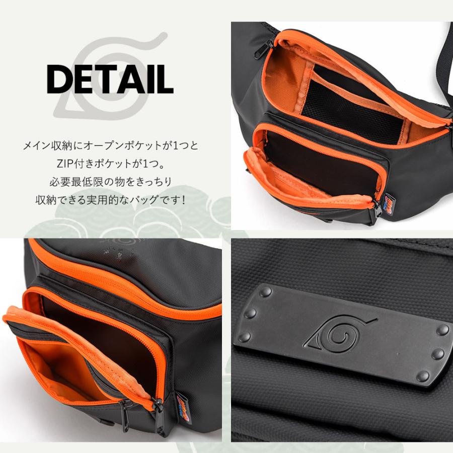 NARUTO ナルト 疾風伝 ウエストバッグ レッド　ショルダーバッグ ポーチ ボディバッグ ウエストバッグ メンズ レディース ウエストポーチ