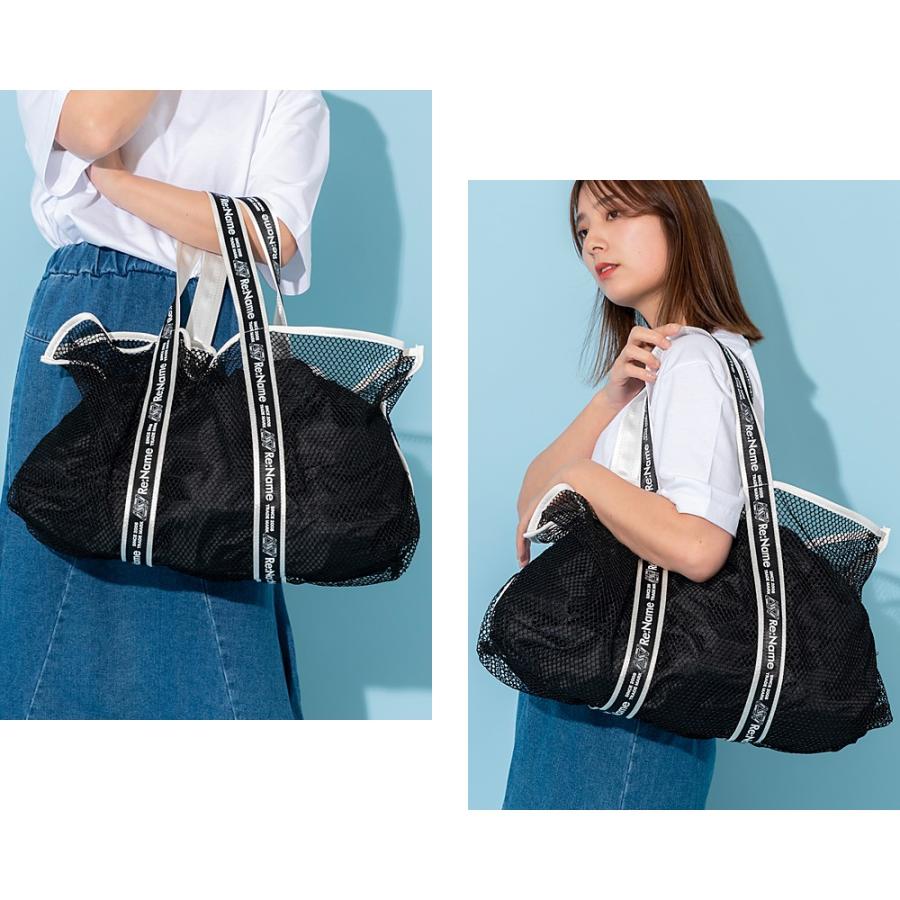 トートバッグ トート レディース メンズ バック かばん メッシュ ナイロン 軽量 おしゃれ 大容量 ブランド Rename ブラック 黒 新生活 |  | 13