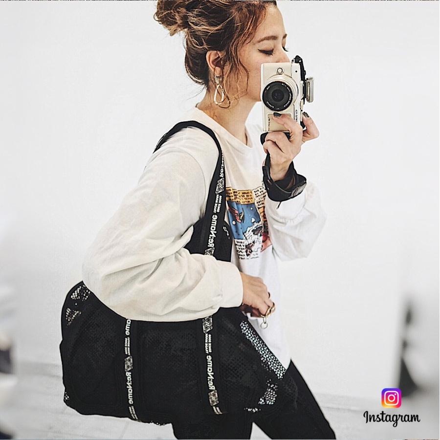 トートバッグ トート レディース メンズ バック かばん メッシュ ナイロン 軽量 おしゃれ 大容量 ブランド Rename ブラック 黒 新生活 |  | 19