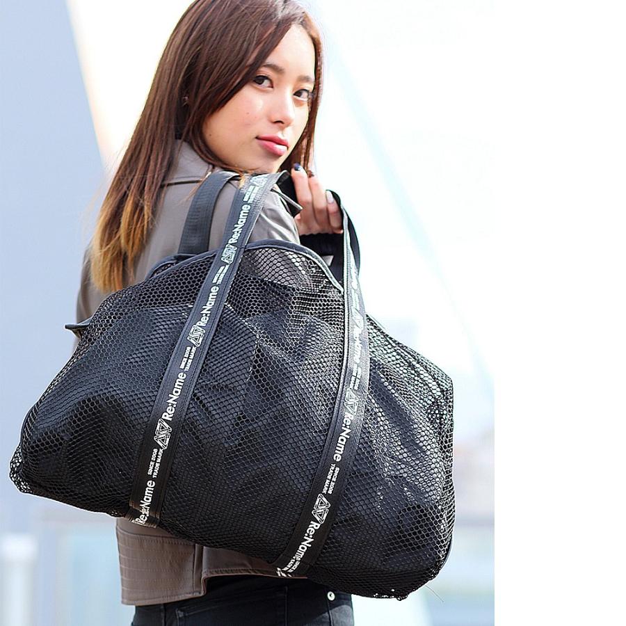 トートバッグ トート レディース メンズ バック かばん メッシュ ナイロン 軽量 おしゃれ 大容量 ブランド Rename ブラック 黒 新生活 |  | 09