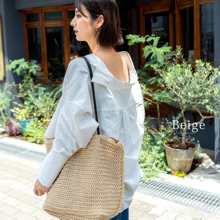 かごバッグ レディース トートバッグ ペーパーバッグ かわいい おしゃれ 超軽量 軽い 大きめ 大容量 通勤 通学 ハンドバッグ カゴバッグ 籠 編み |  | 06