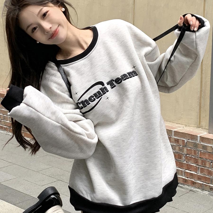 トレーナー レディース プルオーバー メンズ 韓国ファッション 大きい