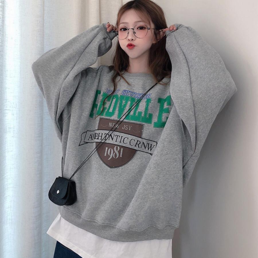 ドゥーズィエムクラス ロゴスウェット 超ビッグシルエット ゆるダボ カーキ パーカー ロゴ レディース おしゃれ メンズ 韓国 オーバーサイズ お