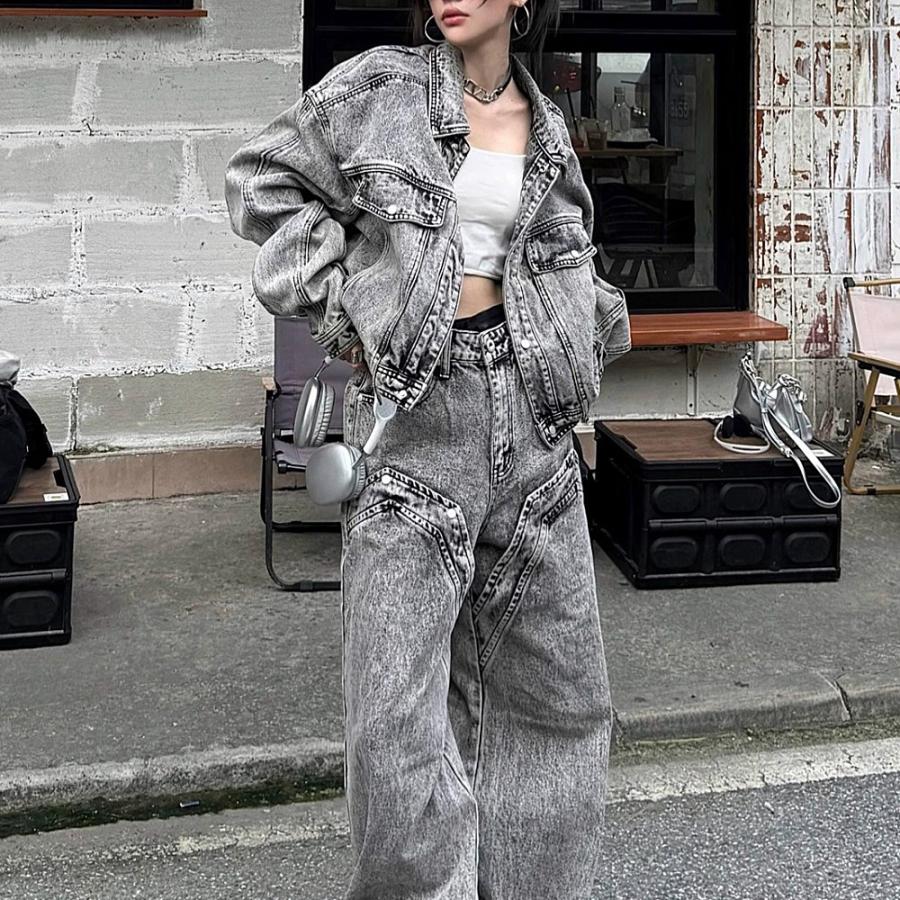 韓国 韓国ファッション デニム ジーンズ パンツ ボトムス 春デニム