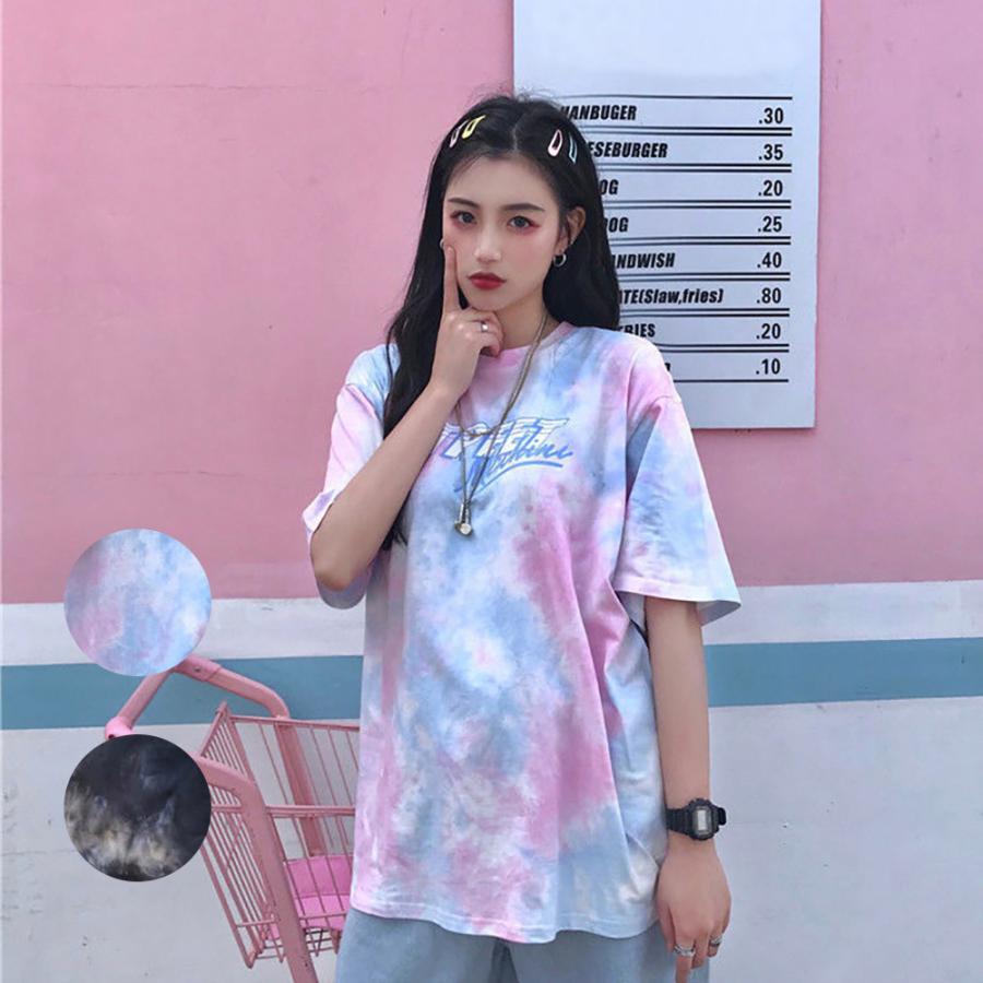 パステルカラー タイダイ柄tシャツ レディース Ta246 Crosscharm 通販 Yahoo ショッピング