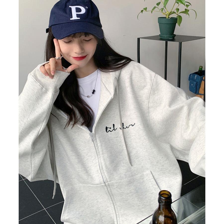 パーカー スウェット トップス トレーナー レディース ジップアップ