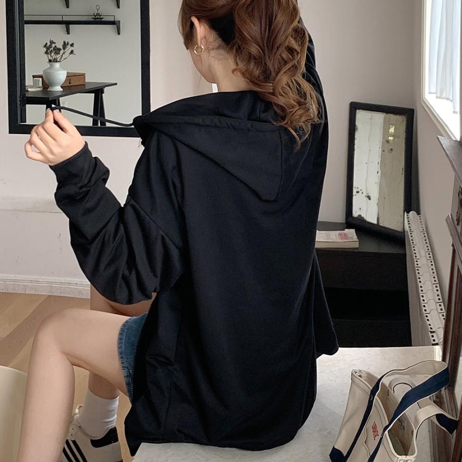 希少✨UJOH DANSKIN ボリューム スリーブ パーカー ブラック M パーカー レディース ボリュームスリーブ トレーナー 韓国ファッション
