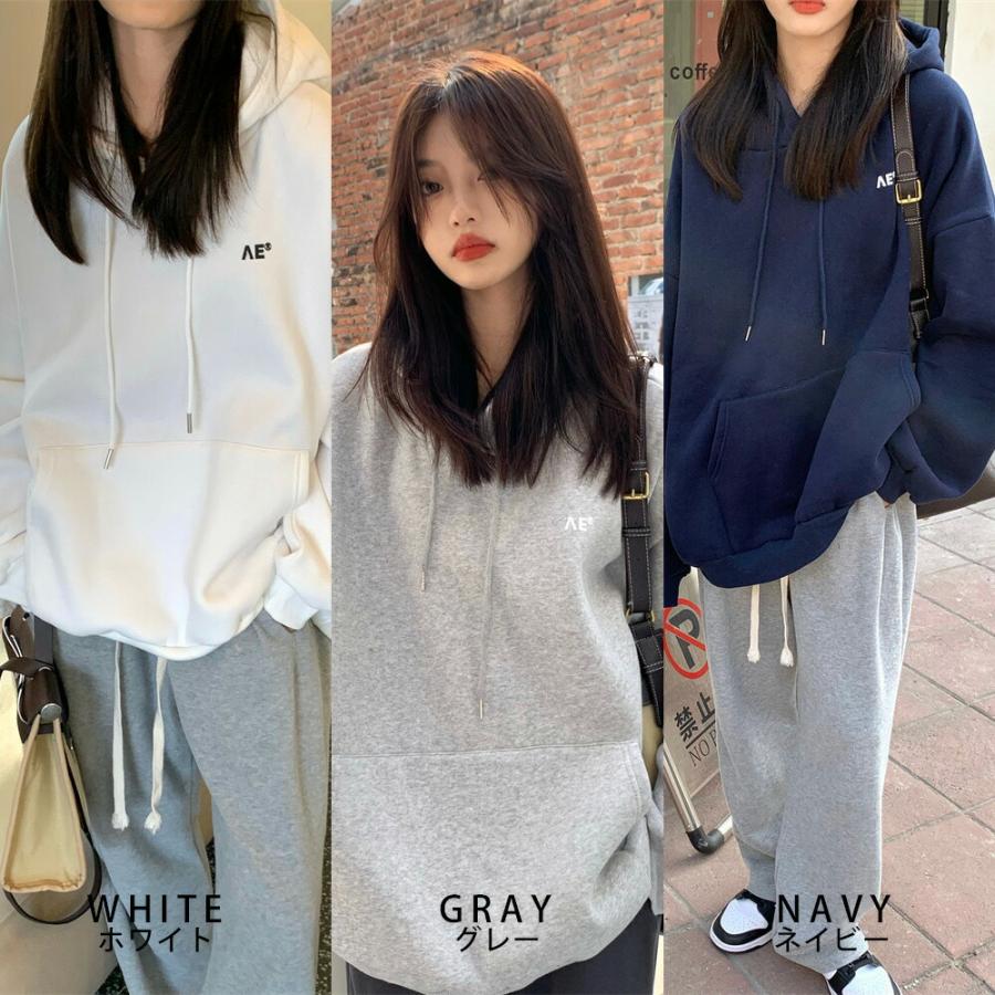 パーカー フーディ トレーナー レディース メンズ スウェット 韓国ファッション 大きいサイズ トップス 冬 ビックシルエット ビッグパーカー |  | 02
