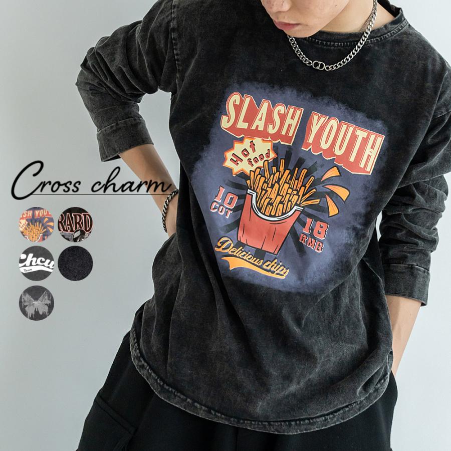 ロンT トップス 長袖 Tシャツ 袖プリント オーバーサイズ 韓国 ロンT トップス 長袖 Tシャツ 袖プリント オーバーサイズ 韓国
