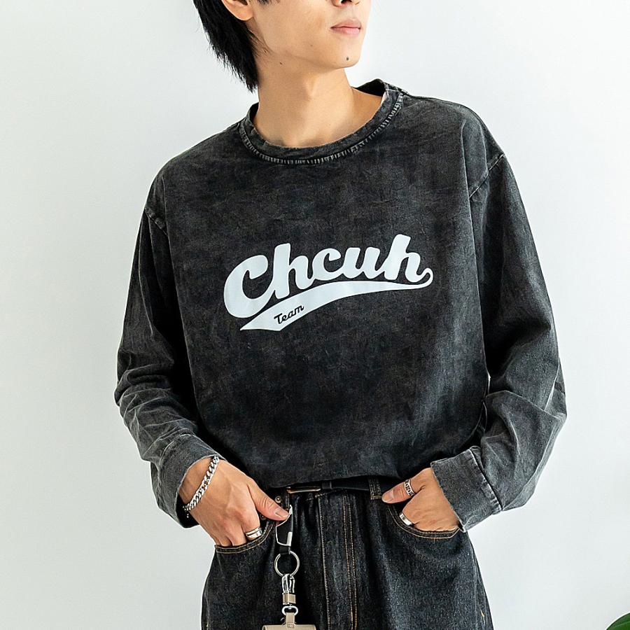 【韓国 BLACKUP】リッツボートネックプリンティング長袖Tシャツ MADE] リッツボートネックプリンティド長袖Tシャツ - BLACKUP