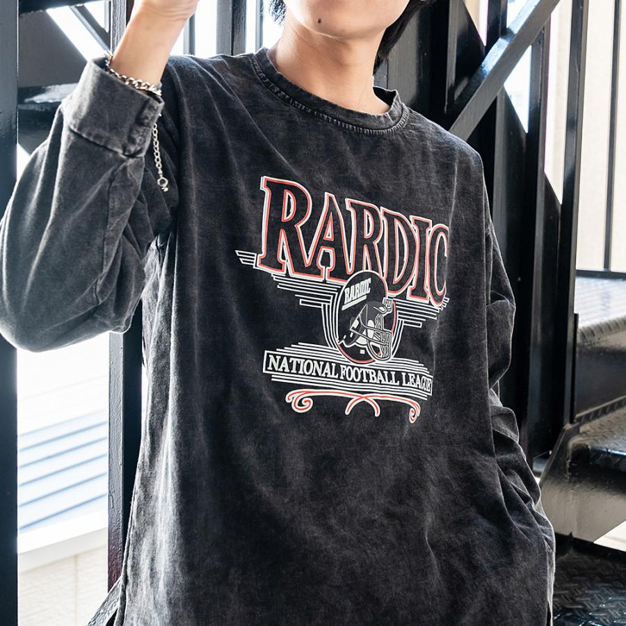 ロンT トップス 長袖 Tシャツ 袖プリント オーバーサイズ 韓国