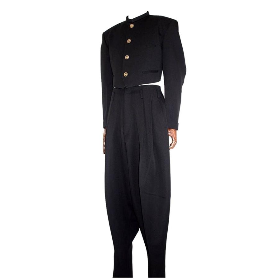 応援団用短蘭セット 変形学生上下組 学生服 短ラン38cm＆バナナボンタン50cmx18cm 短ランセット ギンギン＆ブロンド2