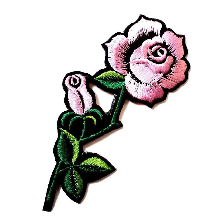 学生服 特攻服 応援団用ワッペン 学ラン 短ラン ボンタン用 卒業式用 ピンク薔薇 2 クロスチョップ 通販 Yahoo ショッピング