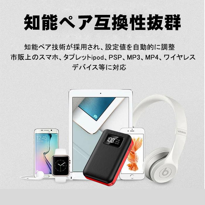 モバイルバッテリー 小型 バッテリー 大容量 20000mAh 軽量 薄型 携帯充電器 2台同時充電 急速充電 LEDライト付き PSE認証済 ポケモンGO 残量表示 翌日発送｜crosscounter｜07