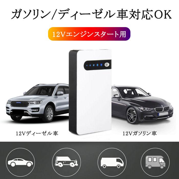 ジャンプスターター 防災グッズ モバイルバッテリー 20000mAh12000大容量12V車用 エンジンスターター 緊急始動 非常用電源 ライト付き PSE認証済 翌日発送｜crosscounter｜04