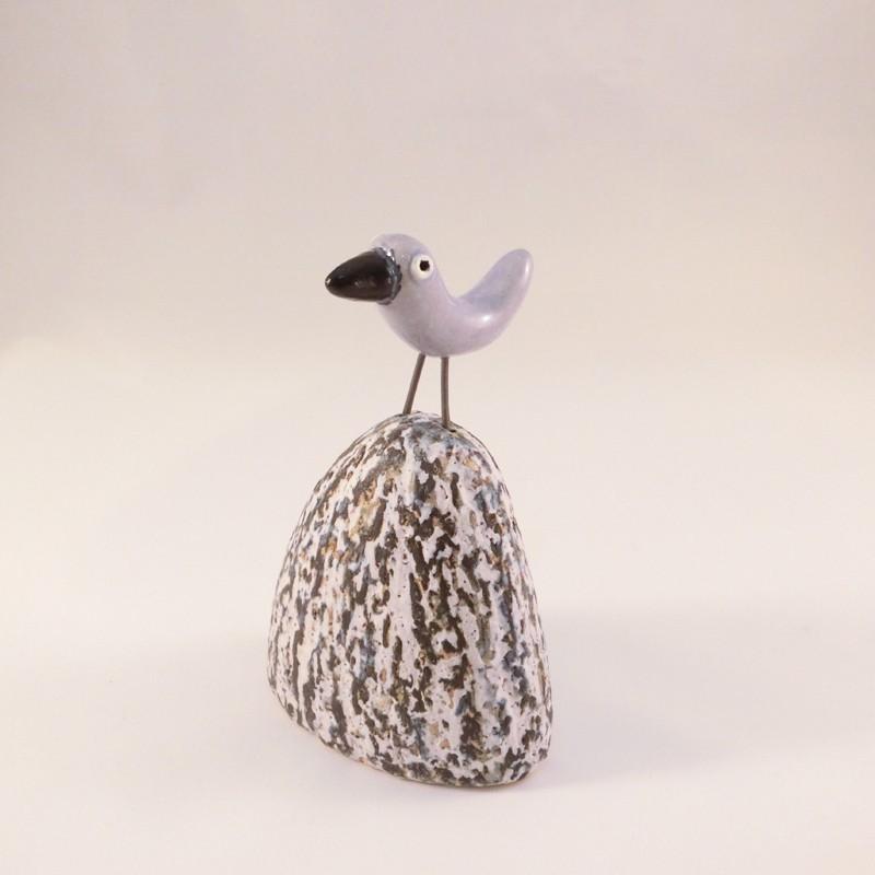 美品】トリ 鳥 陶器 オブジェ 置物 インテリア 工芸品 美術品 A1270