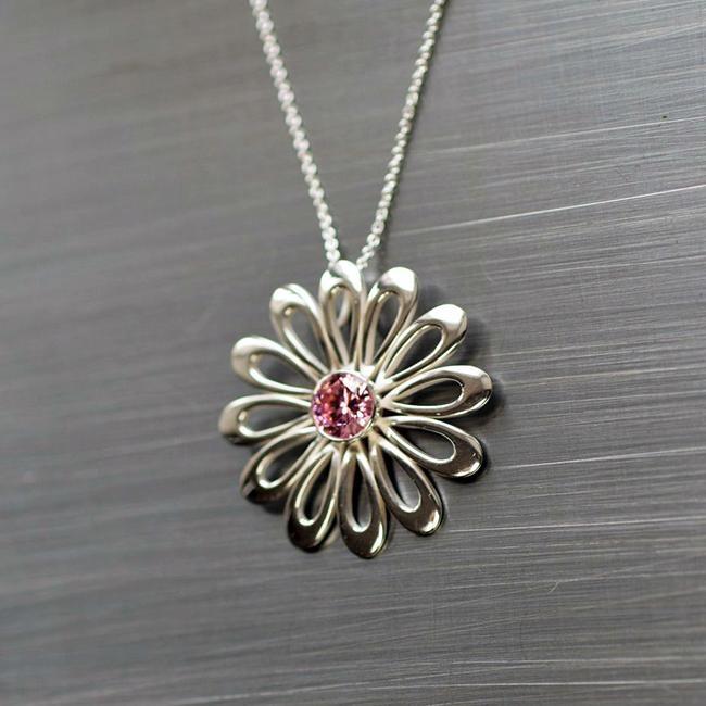 北欧 ネックレス スターリングシルバー925 ヘッド 花 やや小さめ Sassi 