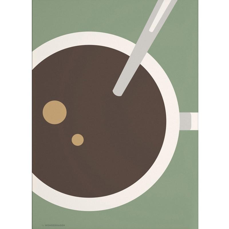 カード A5 北欧 デンマーク インテリア おしゃれ スタイリッシュ デザイン Wonderhagen 「Coffee」｜crossed-lines