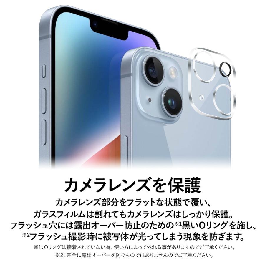 クロスフォレスト iPhone 14 / 14 Plus 用 背面 カメラレンズ保護 ガラスフィルム カメラ保護フィルム カメラカバー レンズ保護 透明クリア |  | 01