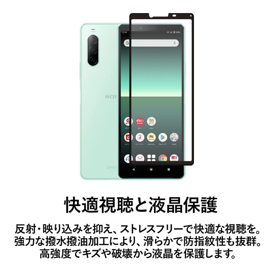 クロスフォレスト XPERIA 10 II 用 アンチグレア 液晶保護 ガラスフィルム |  | 02