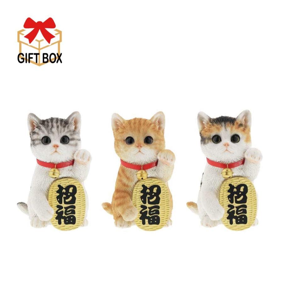 猫 置物 招き猫 招福 ミケ マネキネコ かわいい 可愛い まねきねこ オブジェ ねこ ネコ グッズ リアル おしゃれ アニマル クロスゲート 通販 Yahoo ショッピング