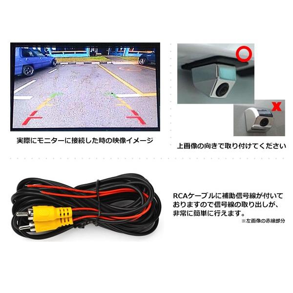 12V 汎用 バックカメラ ホワイト 白 日本語取り扱い・取り付け説明書付