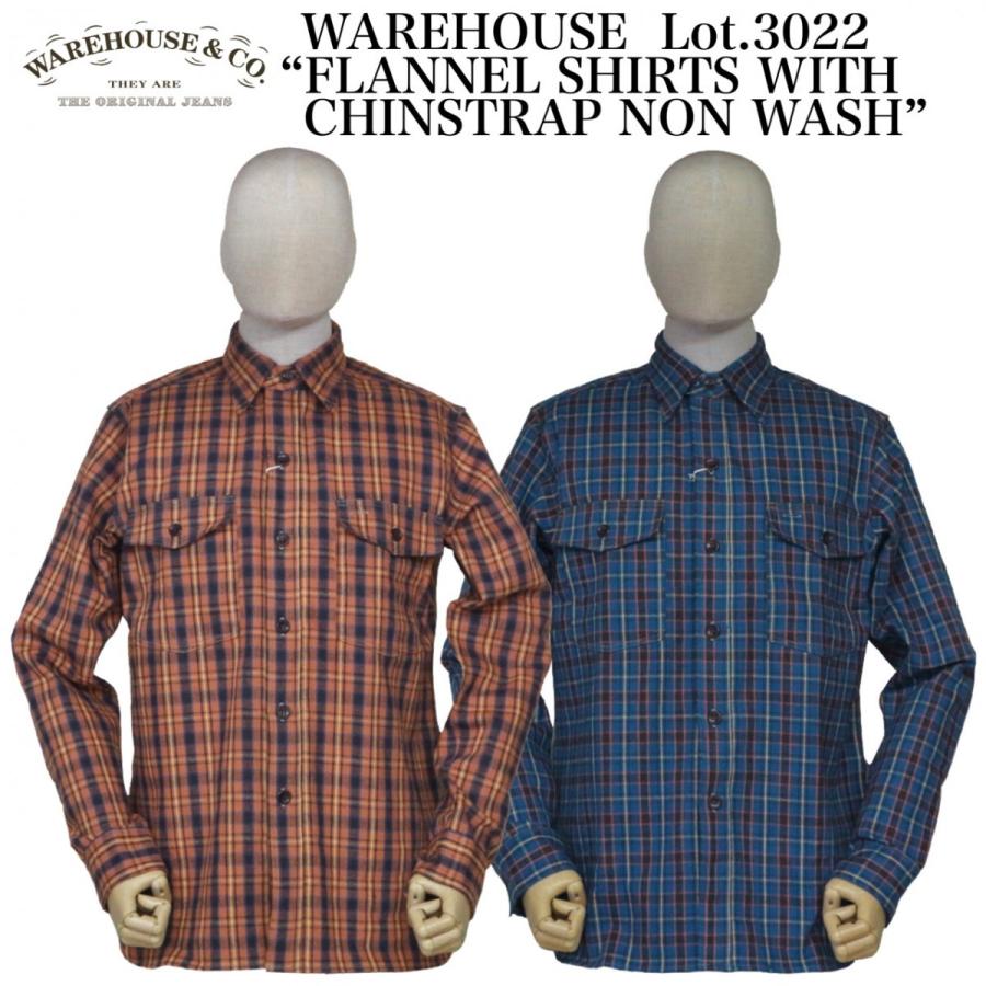 WAREHOUSE（ウエアハウス） Lot.3022 “FLANNEL SHIRTS WITH CHINSTRAP