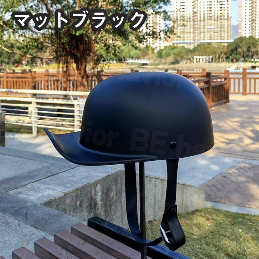 公道使用不可 装飾用ヘルメット 電動自転車用 ハーフヘルメット 半キャップ レトロ ハーレー 野球帽 つば付き ユニセックス 男女兼用 軽量 日除け 四季適用 |  | 02