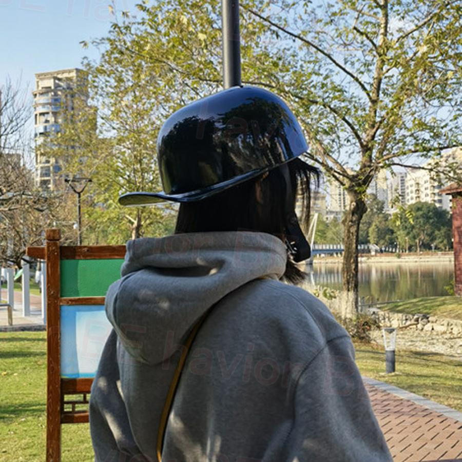 公道使用不可 装飾用ヘルメット 電動自転車用 ハーフヘルメット 半キャップ レトロ ハーレー 野球帽 つば付き ユニセックス 男女兼用 軽量 日除け 四季適用 |  | 06