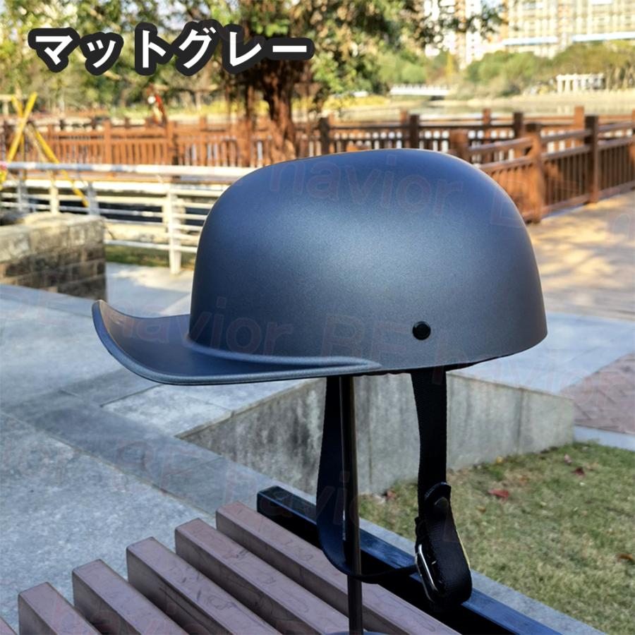 公道使用不可 装飾用ヘルメット 電動自転車用 ハーフヘルメット 半キャップ レトロ ハーレー 野球帽 つば付き ユニセックス 男女兼用 軽量 日除け 四季適用 |  | 04