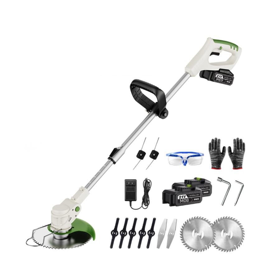 【2025新品】電動草刈機 草刈機 充電式 マキタバッテリー互換 コードレス 伸縮式 長さ調整 家庭用 女性 軽量 無線 安全 草刈り機 芝刈り機 雑草 庭 21v 替刃4種 |  | 16