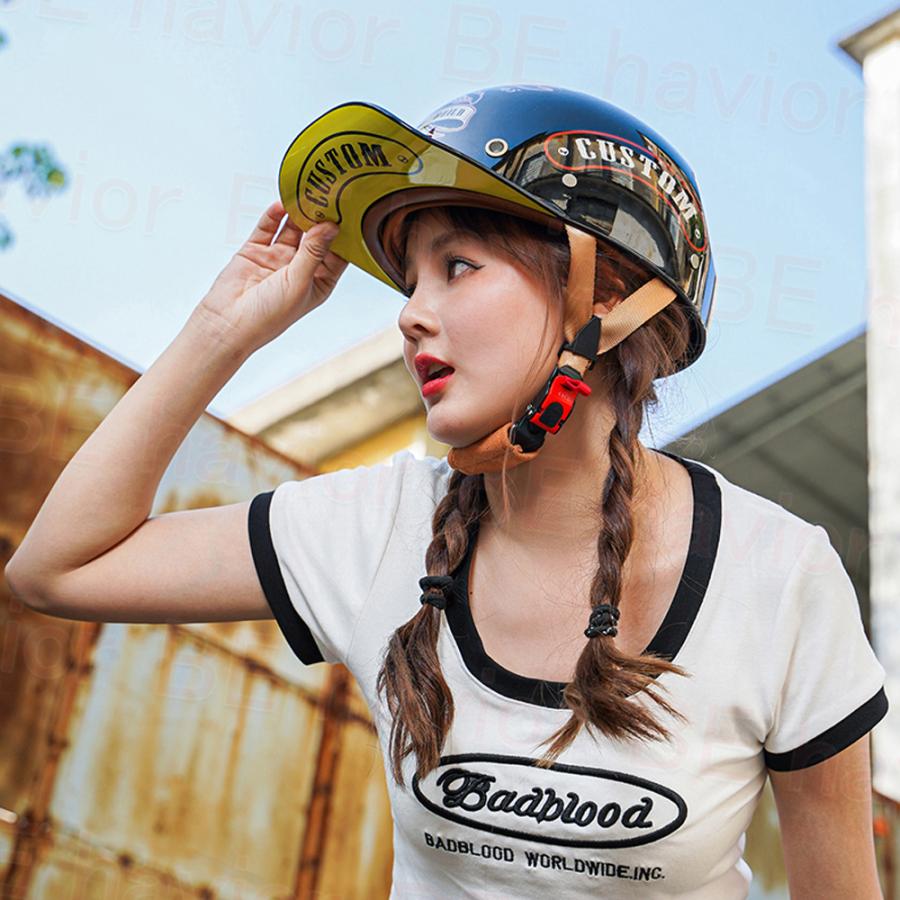 公道対応不可 装飾ヘルメット ハーフヘルメット 半キャップ シールド可動 野球帽 つば付き ユニセックス 男女兼用 軽量 日除け 夏季適用 |  | 18