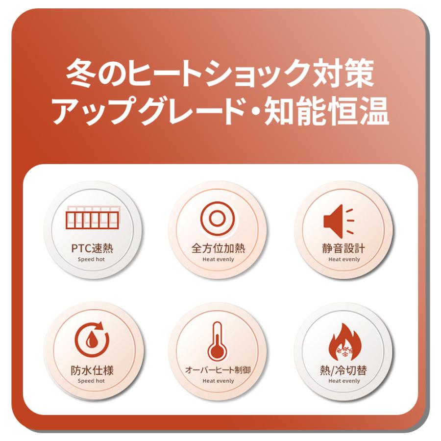 【2025新発売】壁掛けヒーター 壁掛け 暖房ヒーター リモコン付き 冷温風扇 即暖 ファンヒーター 省エネ コンパクト 暖房 小型エアコン 寒さ対策 脱衣所 トイレ |  | 02