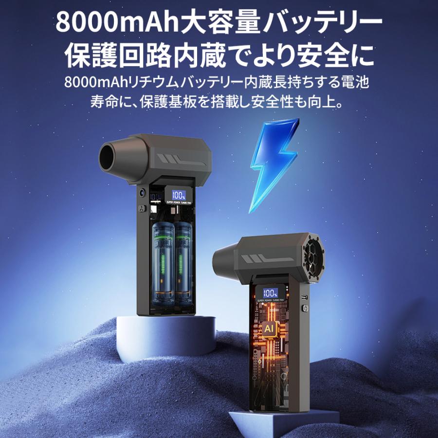 【風速80m+/s・8000mAh】エアダスター エアブロワー 200000RPM ブロワー ブラシレスモーター LED照明 スクリーン 残量表示 四段階調整 強力 洗車 電動 小型 |  | 11