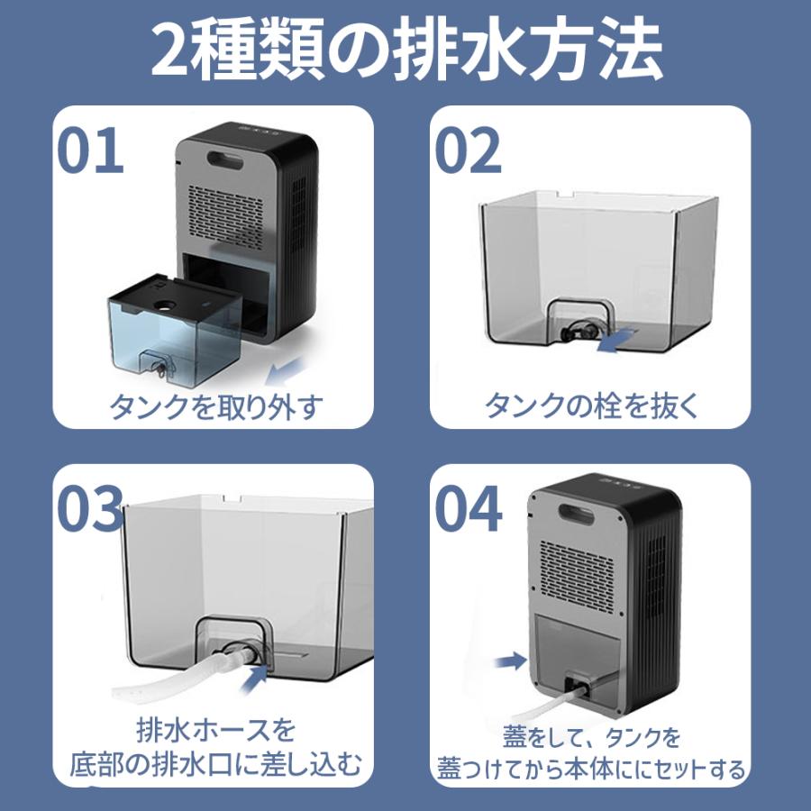 2026最新型】除湿機 小型 除湿器 省エネ 2400mL 静音 湿気取り カビ