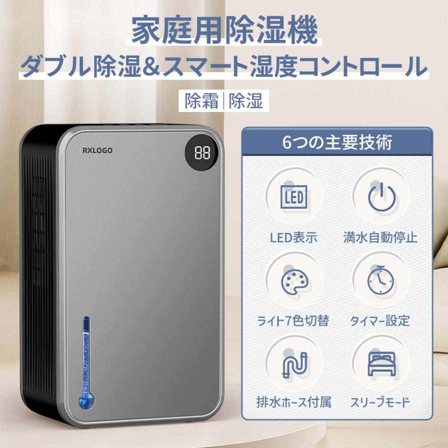 2026最新型】除湿機 小型 除湿器 省エネ 2400mL 静音 湿気取り カビ