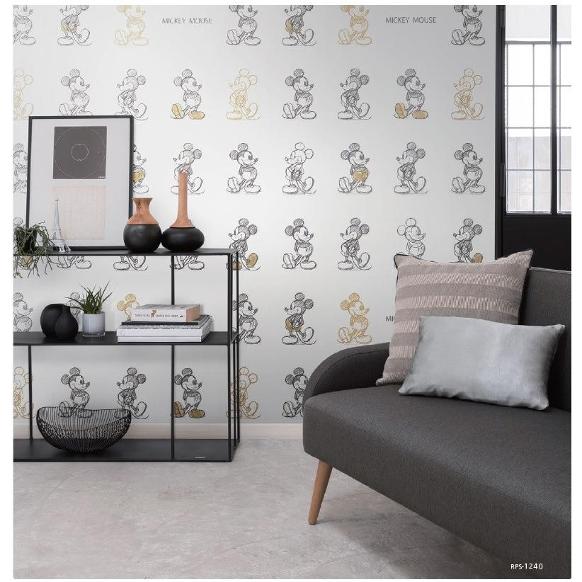 Rps 1240 フレッシュ ディズニー プレミアムコレクション ミッキー スケッチ 糊無し壁紙 糊付壁紙 Rps1240 クロス ロードdiyショップ 通販 Yahoo ショッピング