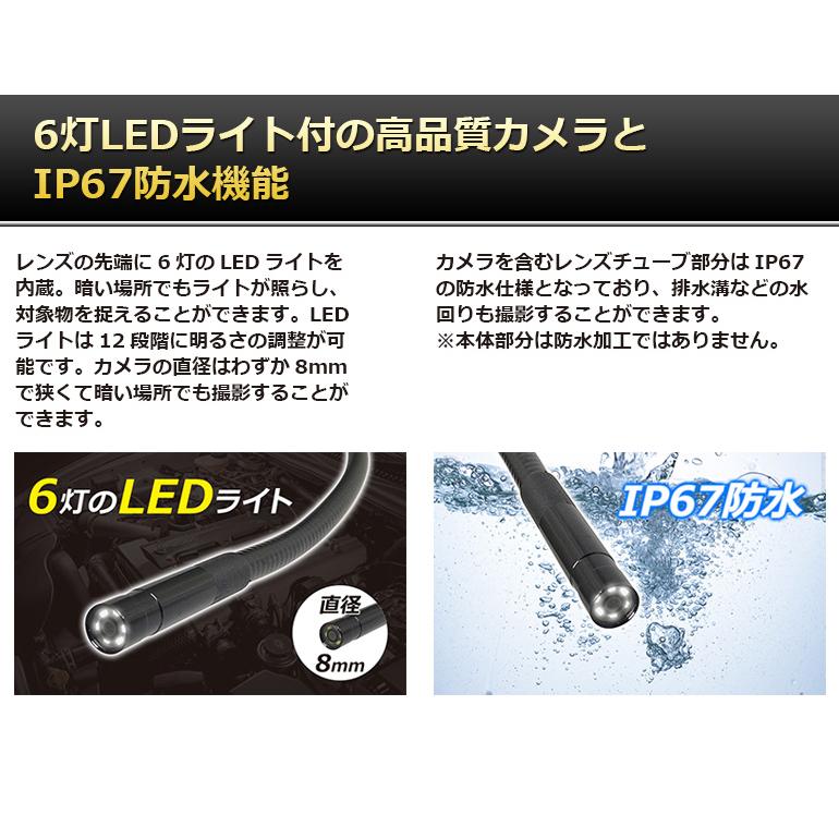 ファイバースコープ 内視鏡カメラ 極細 360度 家庭用 業務用