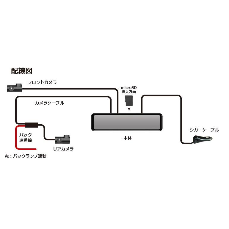 デジタルミラー デジタルインナーミラー ドライブレコーダー 前後 2カメラ ミラー リア&フロントカメラ 最新 360度 DMDR-28A 11.88 ドラレコ DreamMaker｜crossroad2007｜20