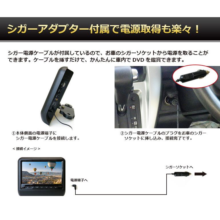 ヘッドレストモニター DVD内蔵 ポータブルDVDプレーヤー 車 後部 ヘッドレストモニター DVD内蔵 ポータブルDVDプレーヤー 車 後部