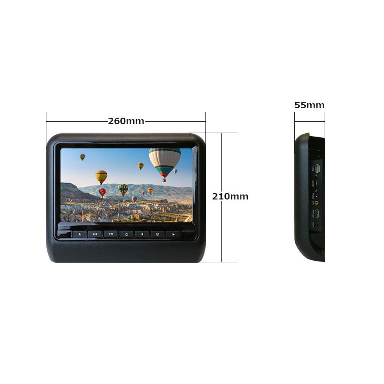 ヘッドレストモニター DVD内蔵 ポータブルDVDプレーヤー 車 後部 ヘッドレストモニター DVD内蔵 ポータブルDVDプレーヤー 車 後部