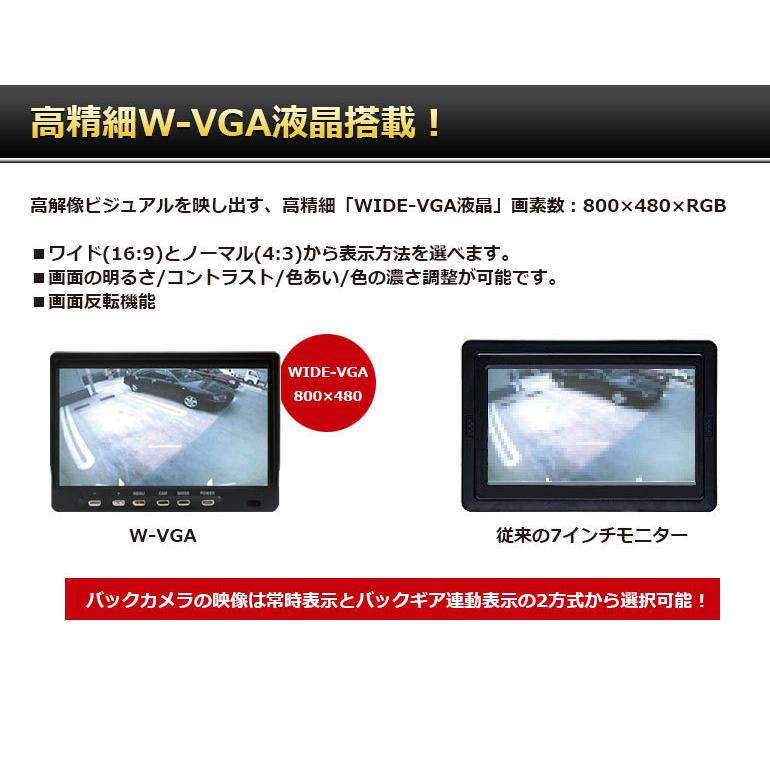 ドリームメーカー（DreamMaker） トラック用 バックカメラ モニター