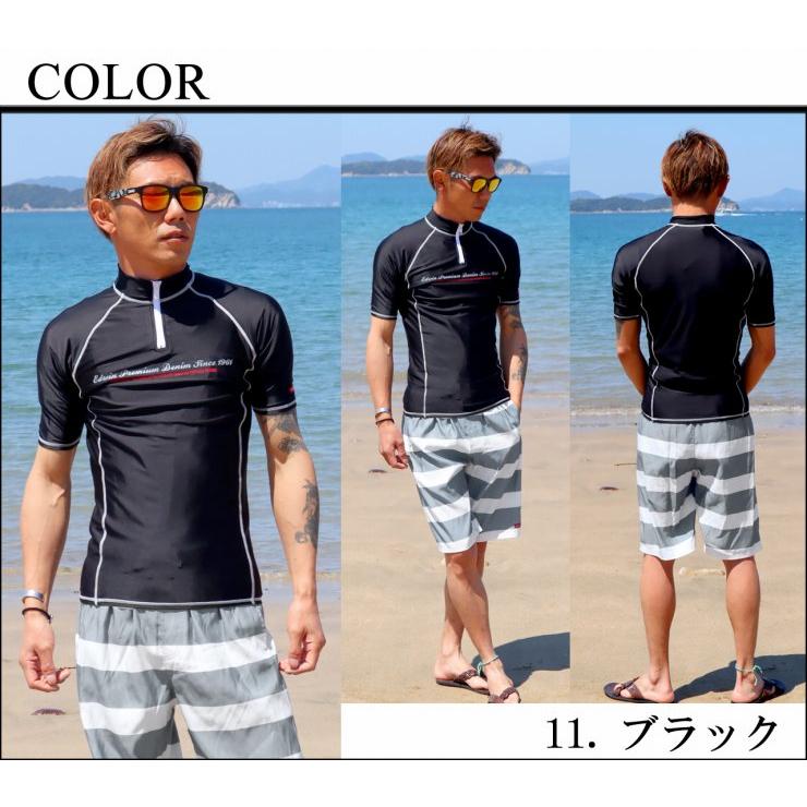 ラッシュガード メンズ 半袖 【EDWIN】エドウィン ハーフジップ